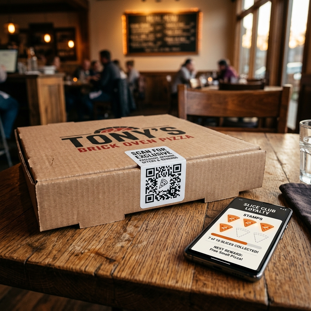 QR en Cajas de Pizza